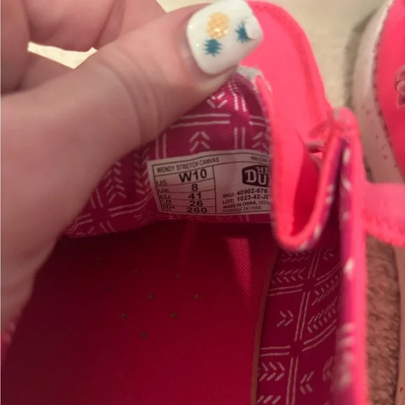 Hey Dude Neon Pink Loafers - Picture 6 of 6